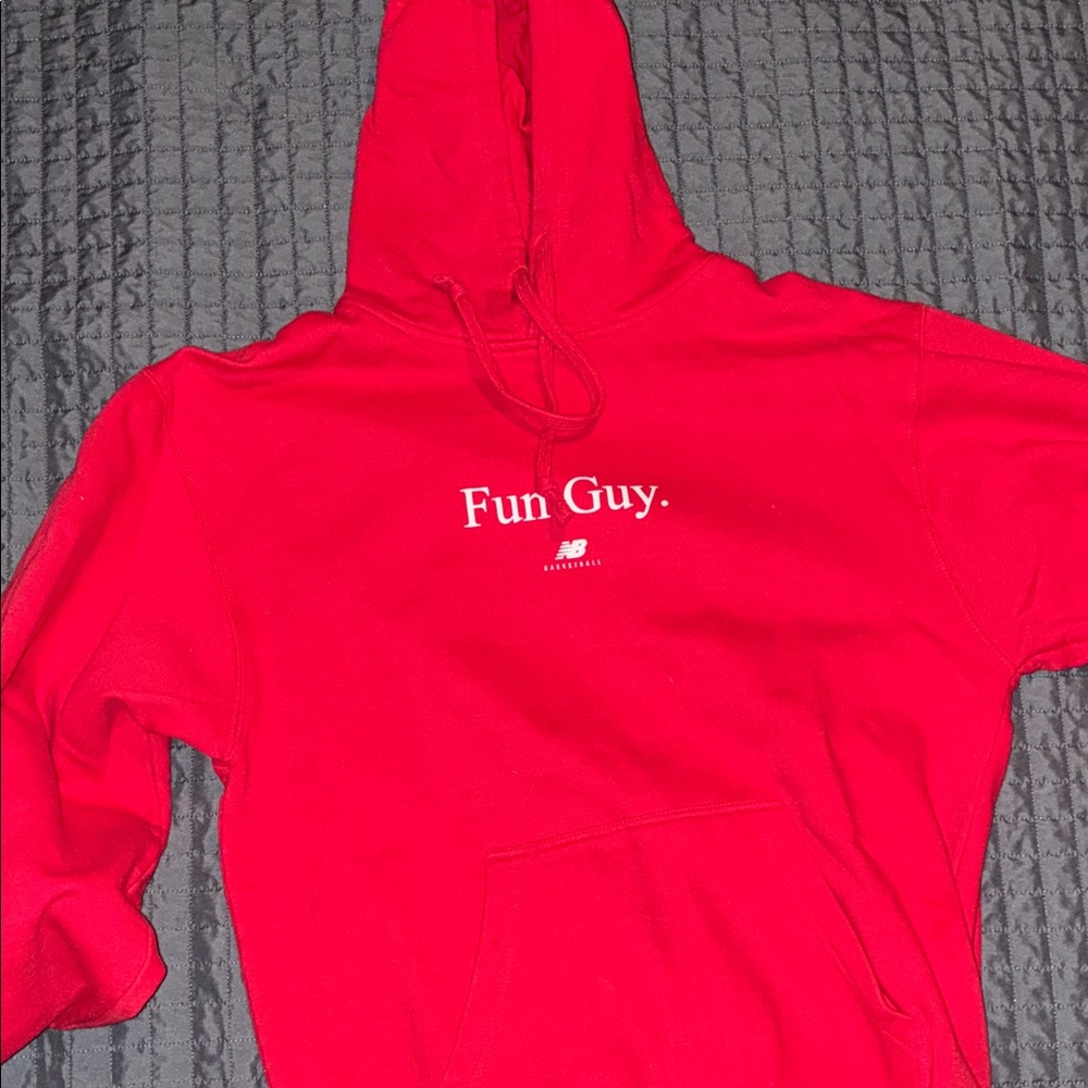 New Balance Vibrant Red fun guy Hoodie